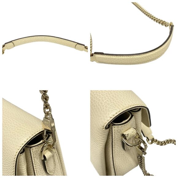 GUCCI Interlocking G Cream Leather - Shoulder Bag 884-080325 - Picture 7 of 14